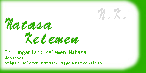 natasa kelemen business card